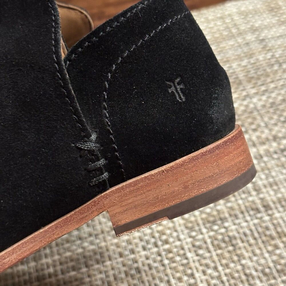 Frye Elyssa Suede Ankle Booties Women's Size 7 Black Leather Shootie - Picture 5 of 6